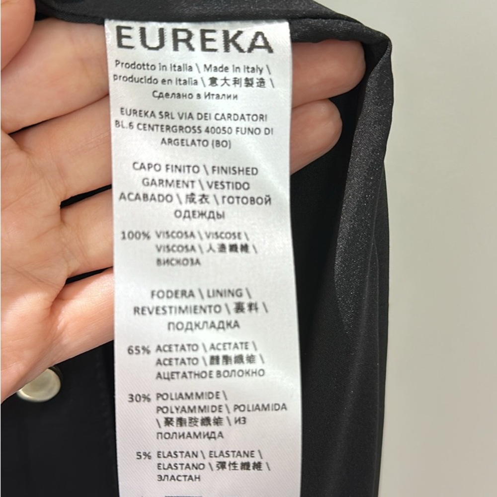Black Satin Midi Dress Small - Picture 4 of 5